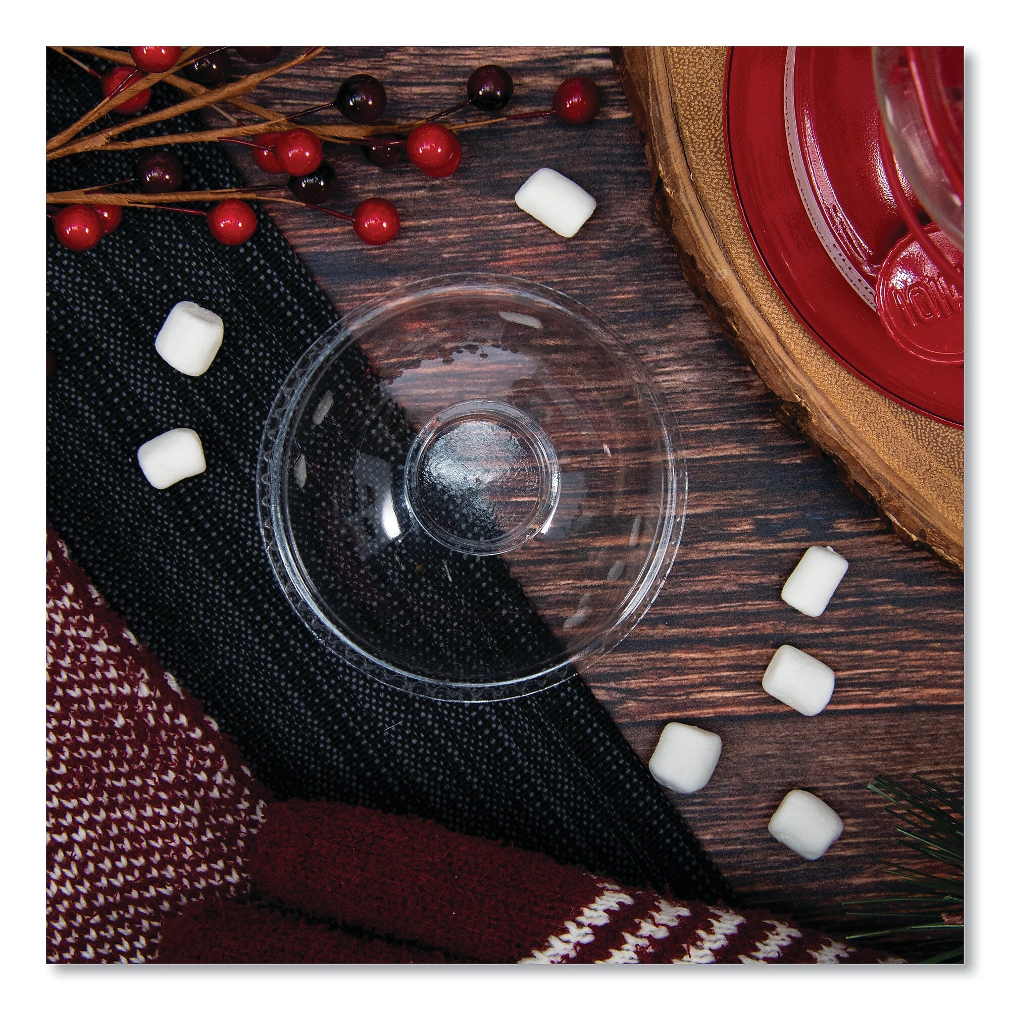 Dart® Plastic Dome Lid, Fits 5.5 oz to 26 oz Foam Cups, Clear, 1,000/Carton