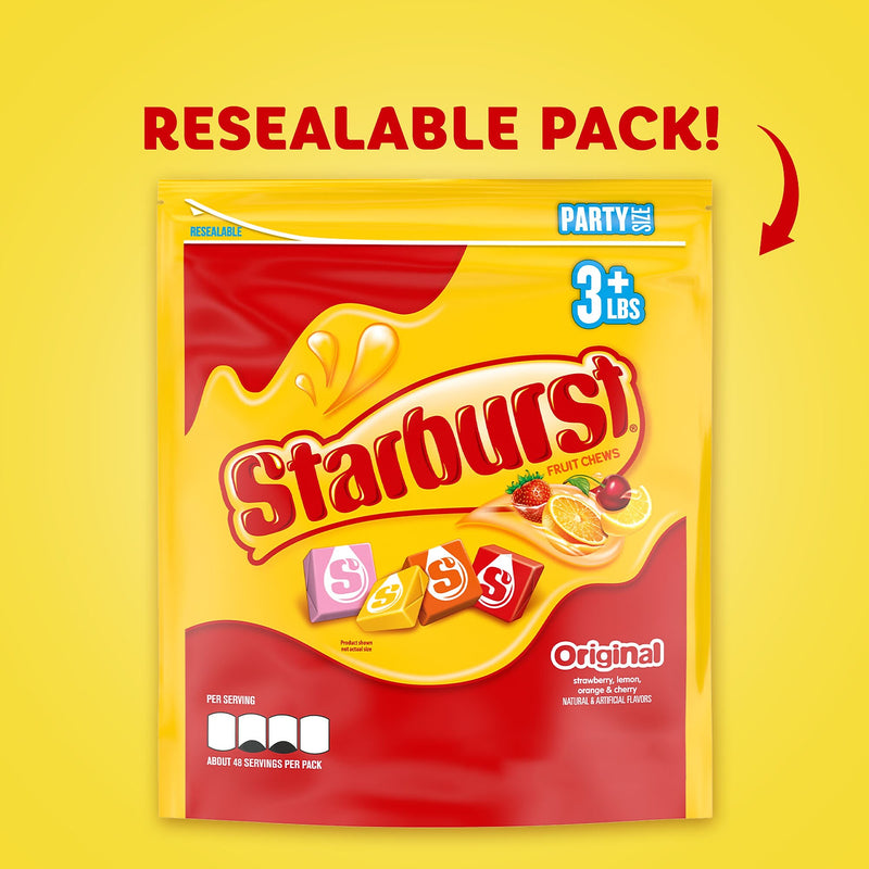Starburst Original Fruit Chews Candy, Assorted Flavors, 50 oz. (WMW28086)
