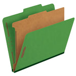 Pendaflex Pressboard Classification Folder, 1-Dividers, 1 3/4" Expansion, Letter Size, Dark Green, 10/Box (23733P)