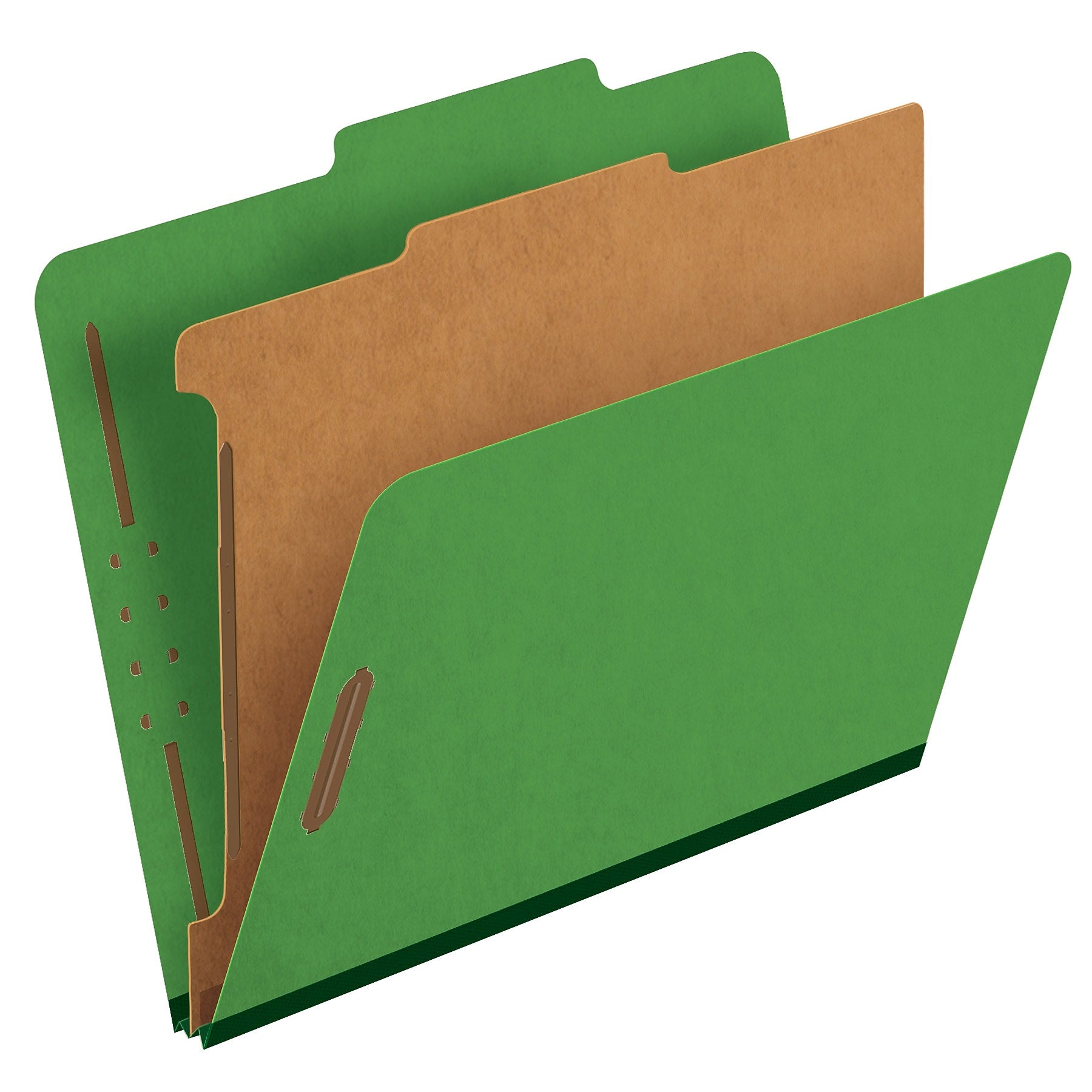 Pendaflex Pressboard Classification Folder, 1-Dividers, 1 3/4" Expansion, Letter Size, Dark Green, 10/Box (23733P)