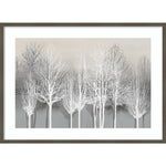 Amanti Art Trees on Gray by Kate Bennett Wood Framed Wall Art Print, 41" x 30" (A42675535020)