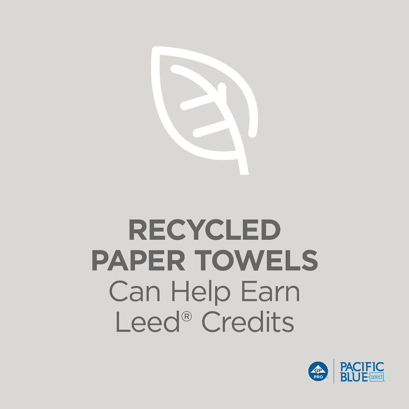 Pacific Blue Select Recycled Multifold Paper Towels, 1-ply, 250 Sheets/Pack, 16 Packs/Carton (20389)