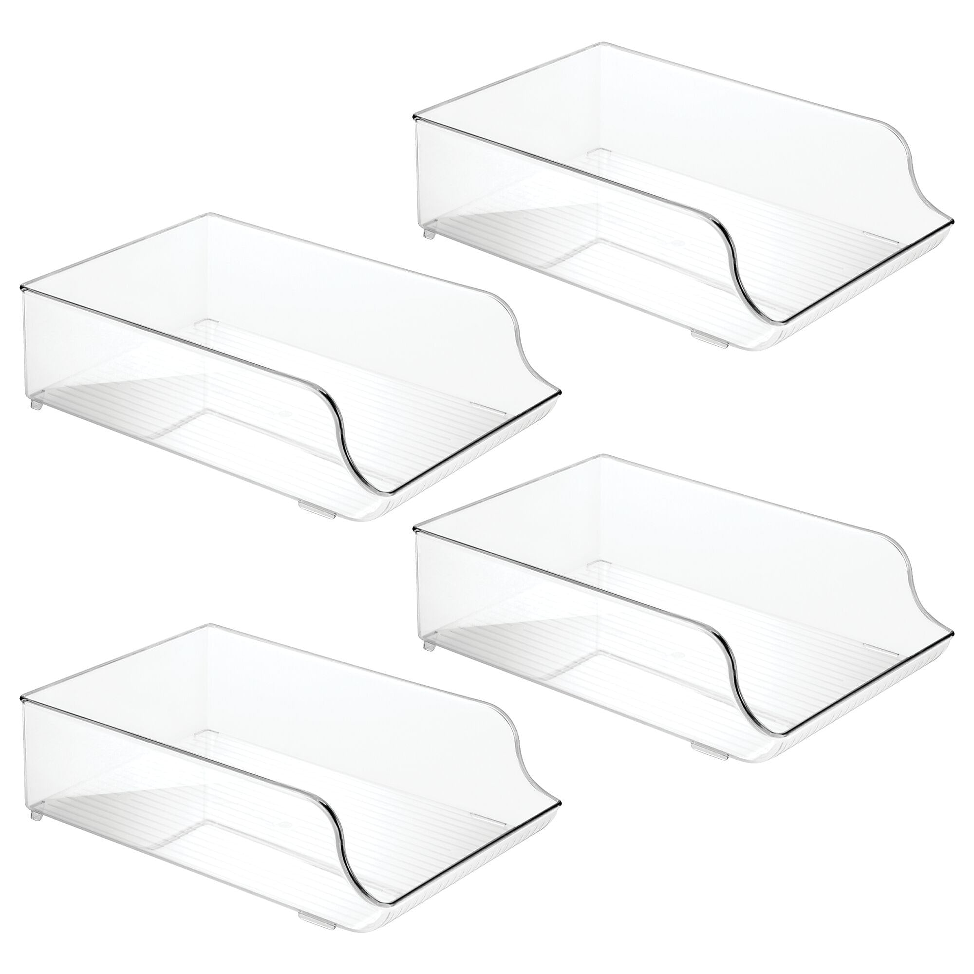 iDESIGN Water Bottle Refrigerator Bins, Clear, 4/Set (27738M4)