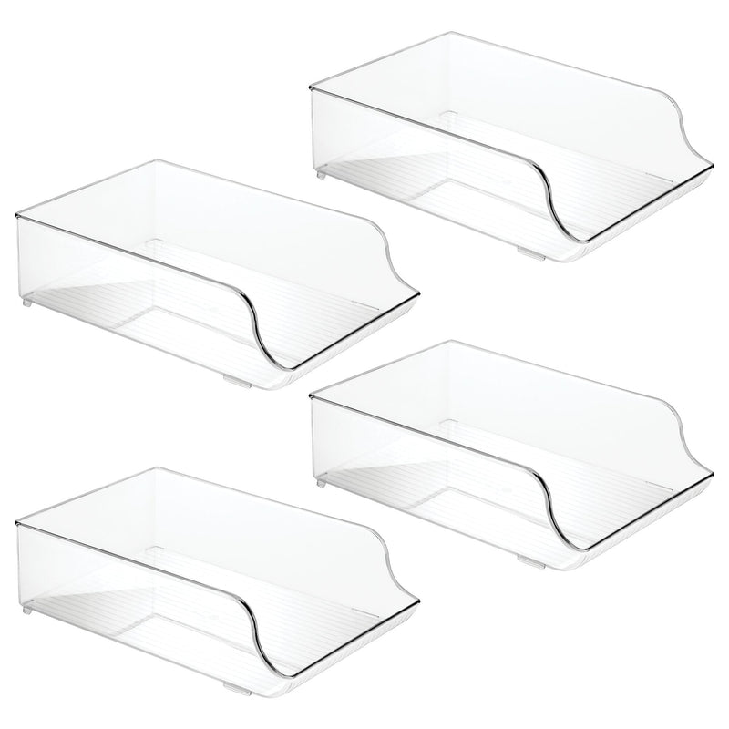 iDESIGN Water Bottle Refrigerator Bins, Clear, 4/Set (27738M4)