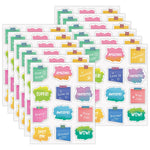Happily Ever Elementary Creatively Inspired Doodle Motivators Shape Stickers, Multicolored, 72/Pack, 12 Packs/Bundle