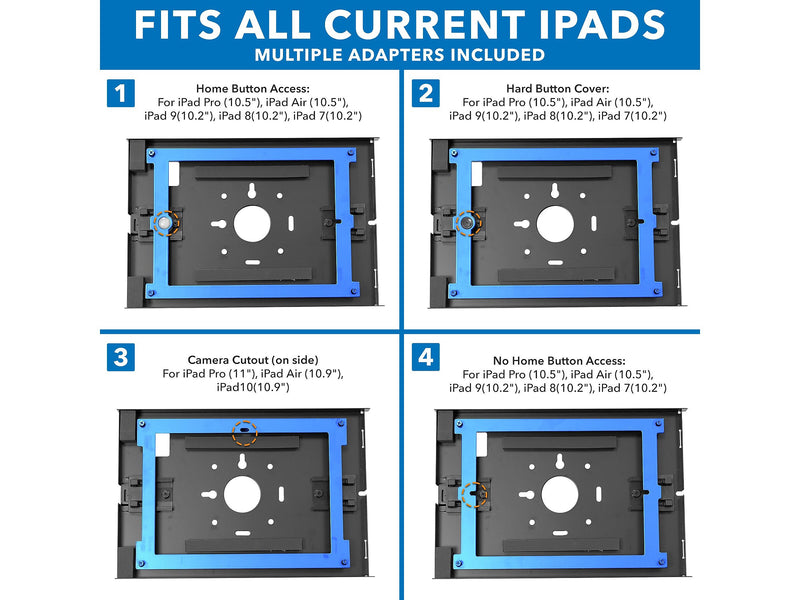 Mount-It! Anti-Theft iPad Wall Mount, Black (MI-3772B_G10)