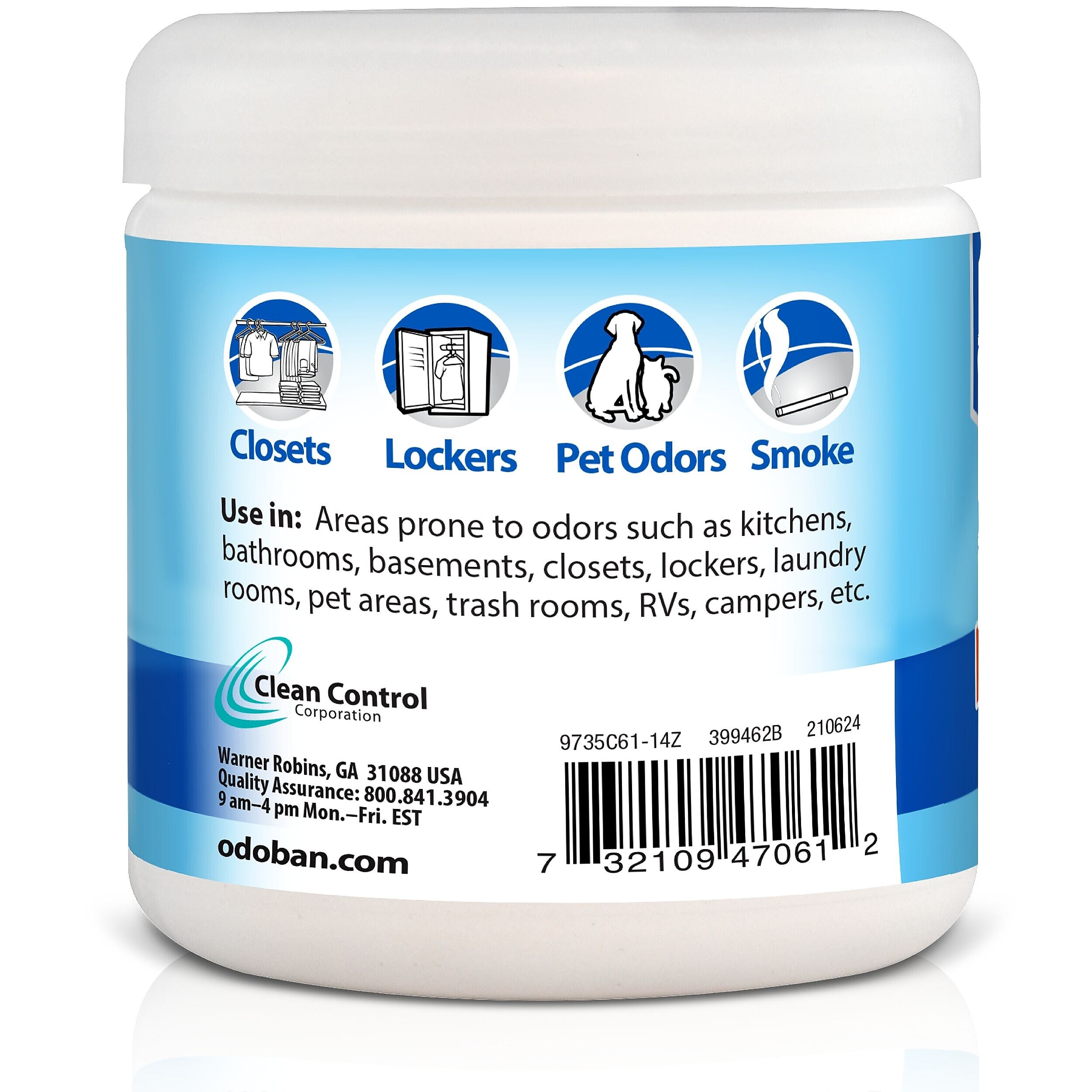 OdoBan Deodorizer Solid, Fresh Linen Scent, 14 oz. (9735C61-14Z12D)