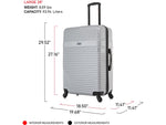 InUSA Resilience 28" Hardside Suitcase, 4-Wheeled Spinner, TSA Checkpoint Friendly, Silver (IURES00L-SIL)