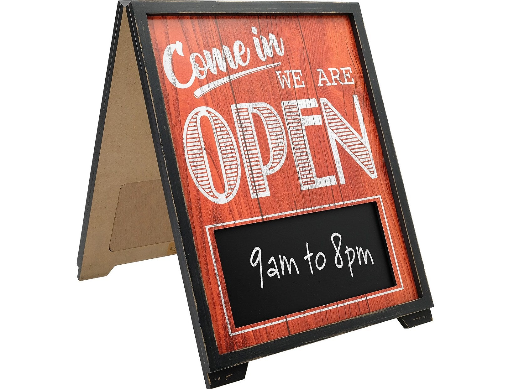 Excello Global Products Open/Closed Outdoor A-Frame Sidewalk Sign, 13" x 17", Multicolor (EGP-HD-0209)