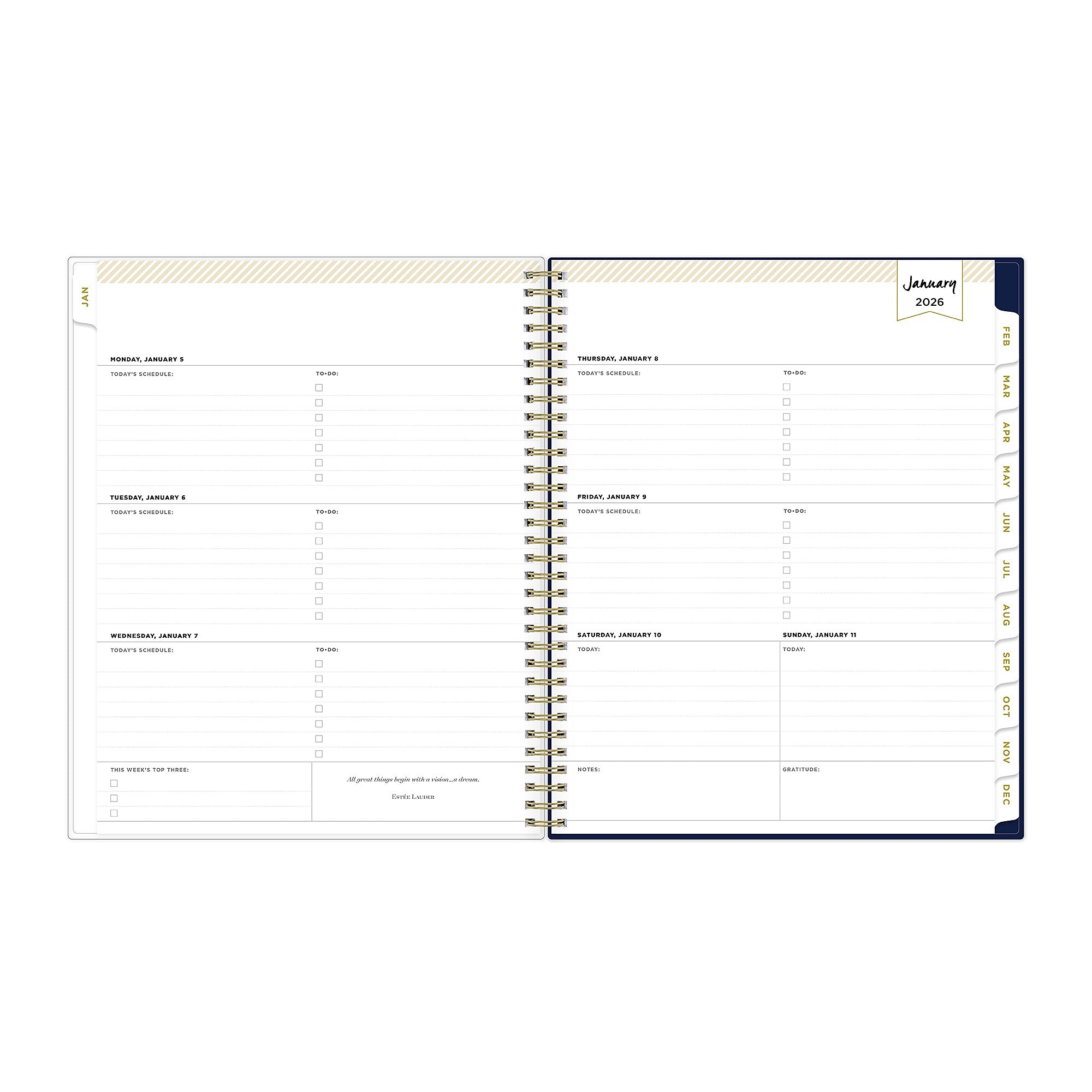 2026 Blue Sky Day Designer Meadow 8.5" x 11"  Weekly & Monthly Planner, Plastic Cover, Multicolored (147222-26)