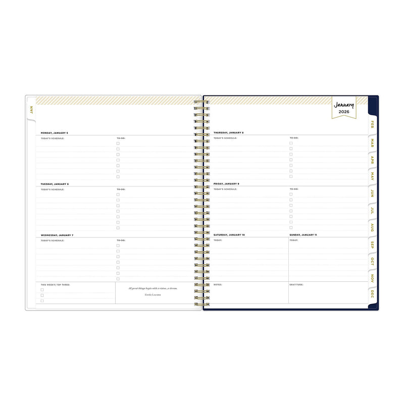 2026 Blue Sky Day Designer Meadow 8.5" x 11"  Weekly & Monthly Planner, Plastic Cover, Multicolored (147222-26)
