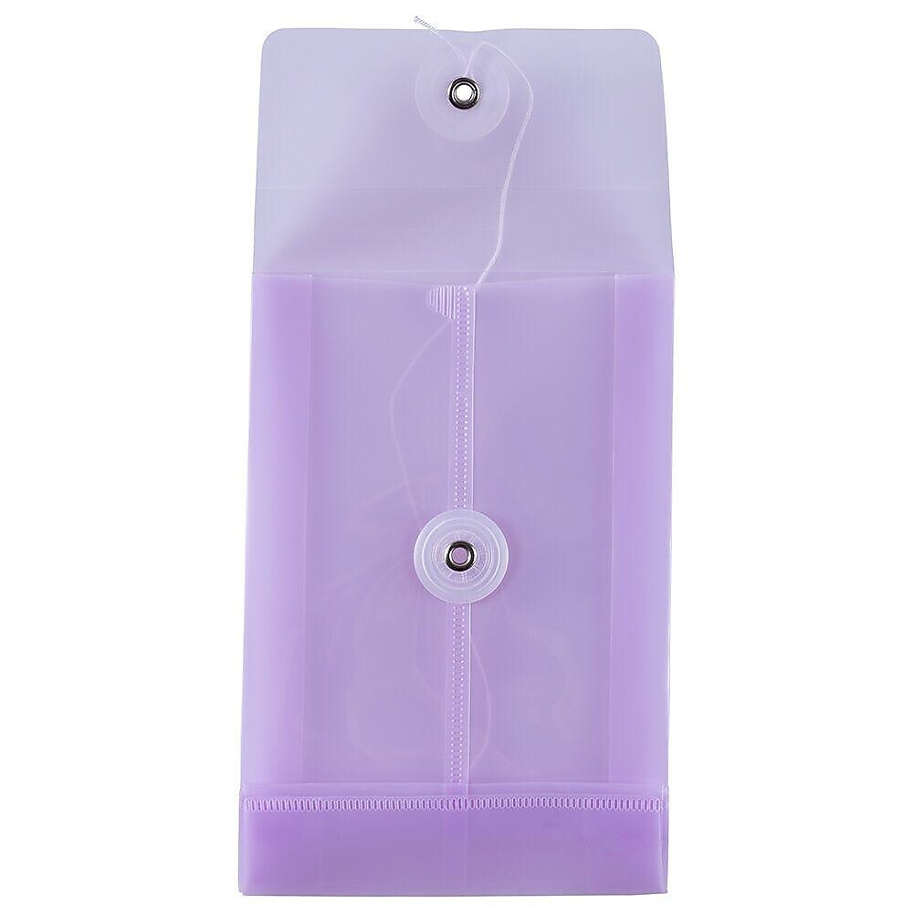 JAM Paper Premium Expanding Wallet with Button & String Closure, 4 1/4" x 6 1/4", Lilac Purple, 3/Pack (473B1llax3)