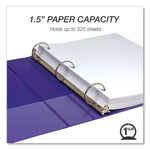 Samsill Earth's Choice 1 1/2" 3-Ring View Binders, Purple, 2/Pack (SAMMP286508)