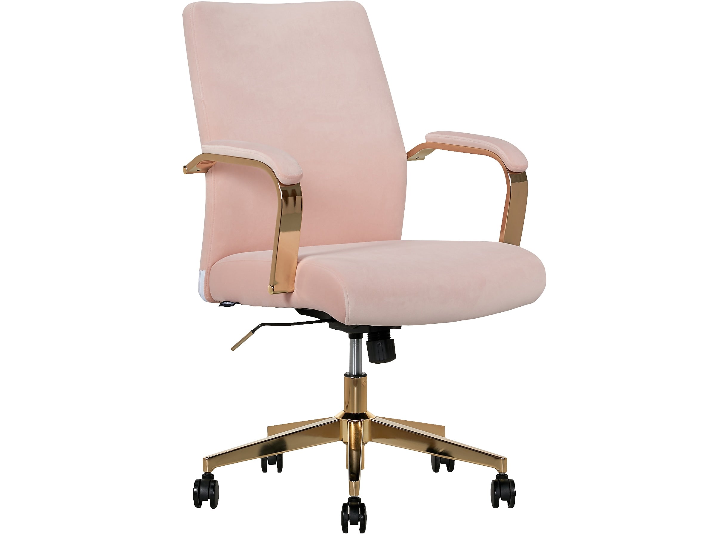 Thomasville Furniture Jolie Ergonomic Fabric Swivel Desk Chair, Blush (60068-BLSH)