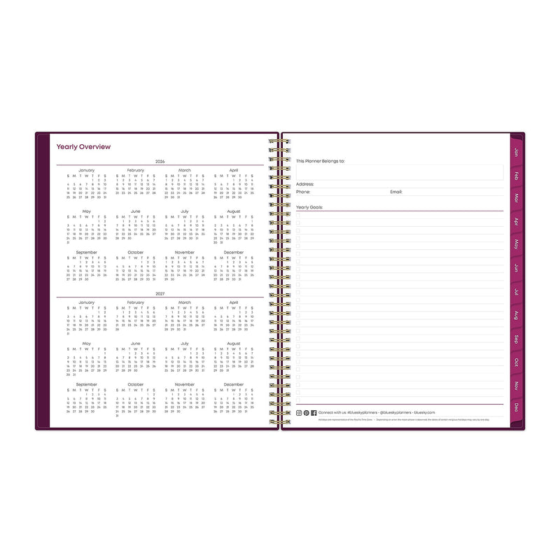 Planning Calendar BS Gili PP 8.5x11 RY26 Wkly/Mthly Safety Wirebound -