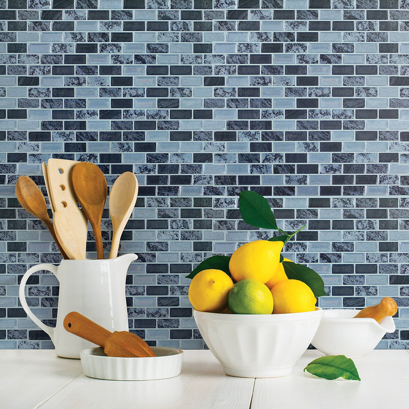 York Wallcoverings Traditional Marble Tile Peel and Stick Backsplash (TIL4129FLT)