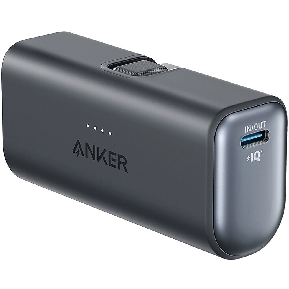 Anker Nano USB-C Power Bank for Multiple Brands, 22.5W, 5000 mAh, Black (A1653H11-1)
