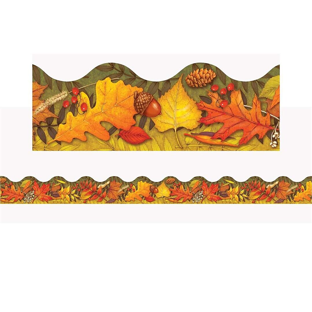 Trend Enterprises Borders/Trim 2.25" x 39', Autumn Leaves, 12/Pack (T-92337)