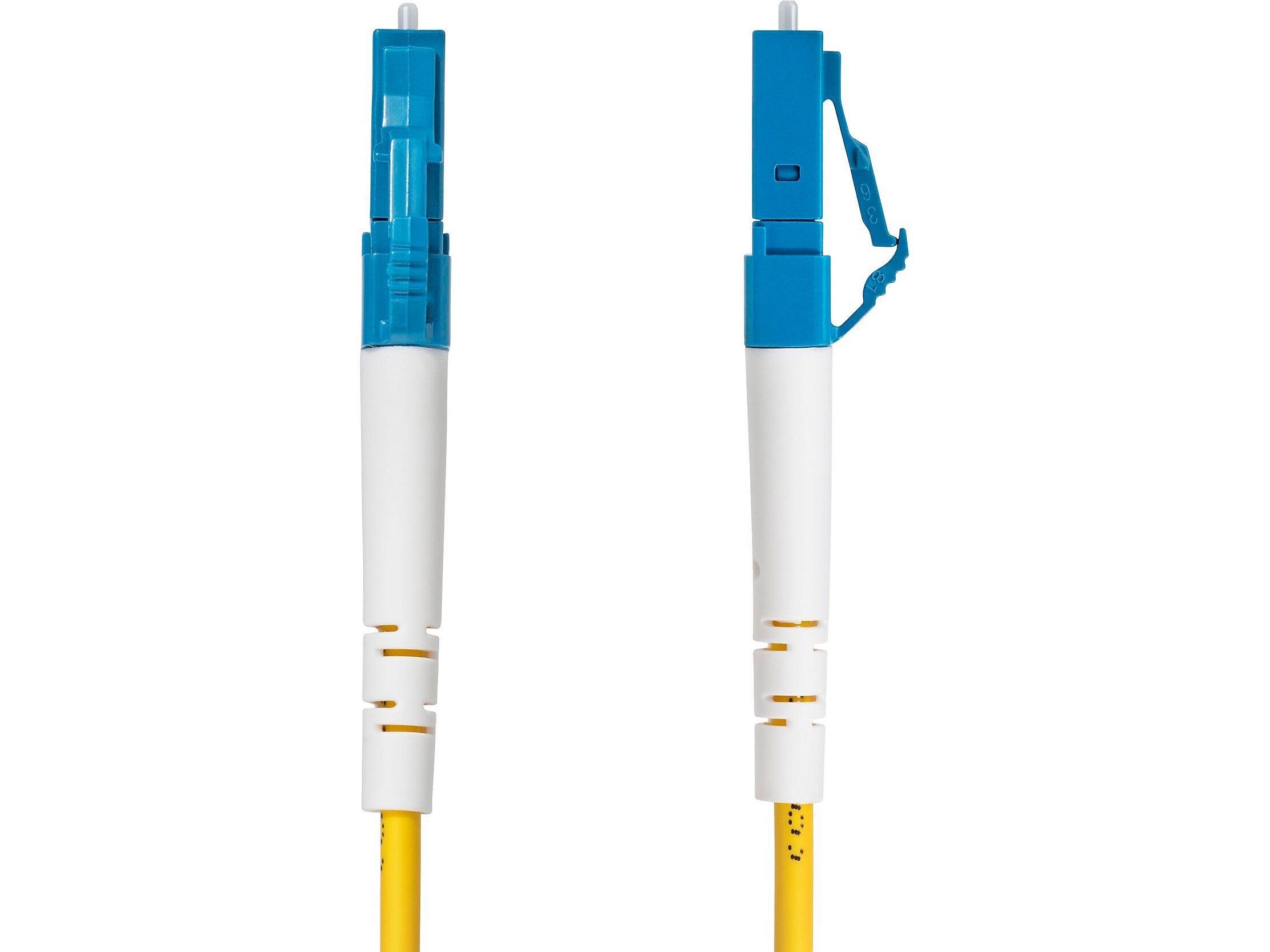 StarTech 2m (6.6ft) LC to LC (UPC) Simplex OS2 Single Mode Fiber Optic Cable, 9/125, Yellow (SPSMLCLC-OS2-2M)