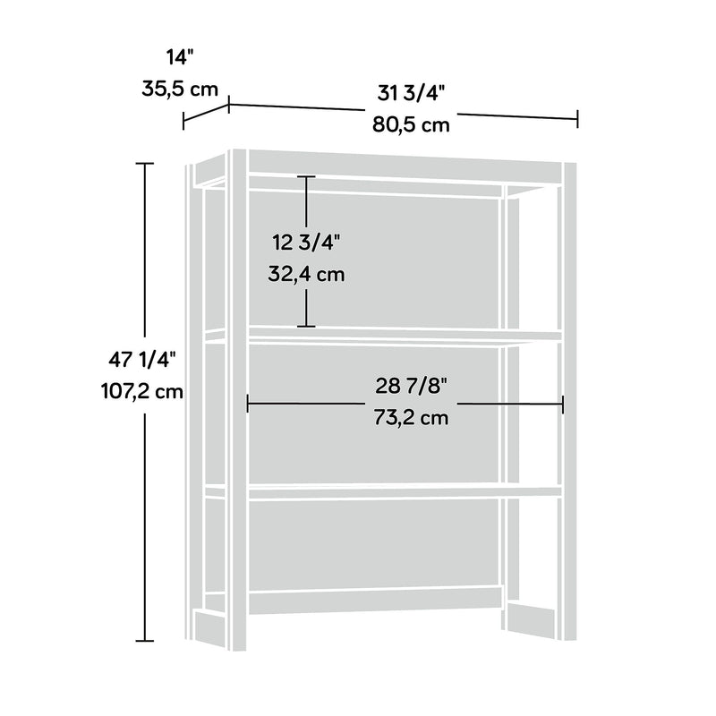 Sauder Cannery Bridge 32"W Desktop Hutch, Sindoori Mango (429554)