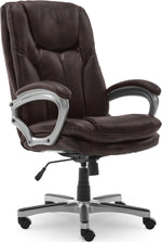 Serta Executive Ergonomic Faux Leather Executive Big & Tall Chair, 350 lb. Capacity, Roasted Chestnut (43502OSS)