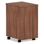 Alera® Valencia Series Mobile Box/Box/File Pedestal, 15.88w x 20.5d x 28.38h, Modern Walnut