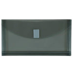 JAM Paper Premium Plastic Filing Envelope with Hook & Loop Closure, Gray, 3/Pack (921V1SMX3)