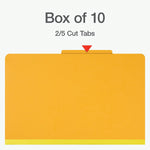 Pendaflex Heavy Duty Classification Folder, 3-Dividers, 3" Expansion, Legal Size, Yellow, 10/Box (1006946)