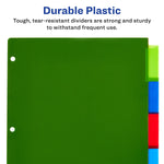 Avery Big Tab Insertable Plastic Divider, 5 Tabs, Multicolor, 1 Set (11900)