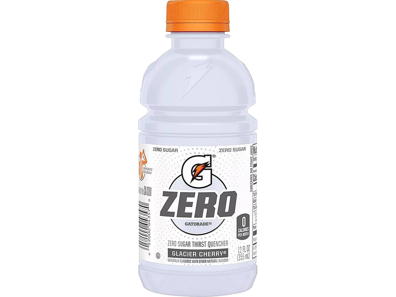 Gatorade Zero Sugar-Free Glacier Cherry Sports Drink, 12 fl. oz., 24 Bottles/Carton (4339)