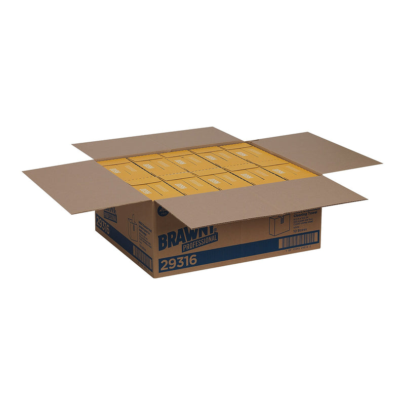 Brawny Professional H600 Synthetic Fiber Cleaning Wipers, 12.5" x 9.1", White, 200 Wipers/Box, 10/Carton (29316)