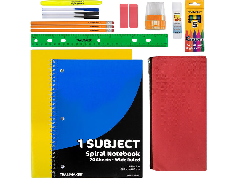 Trailmaker 20-Piece School Supply Kit, Assorted Colors (SS7669)