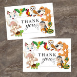 Great Papers Whimisical Animal Pals General Use Thank You Notecard Kits, Multicolored, 24/Pack (2025026)