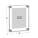 Azar Poster Holder, 15" x 21", Wall Mounted, Gold, Acrylic (105508-GLD)