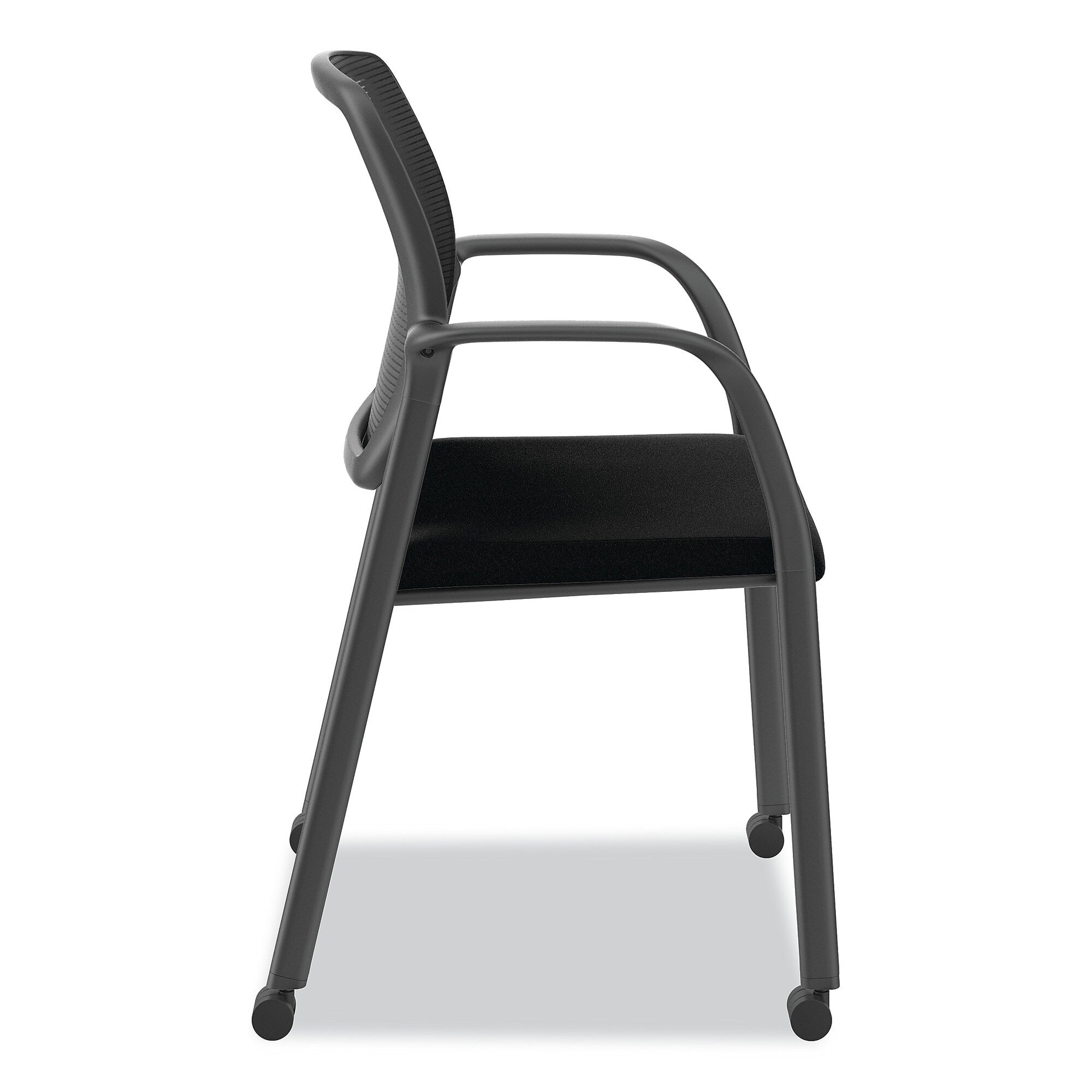 HON Nucleus Series Recharge Fabric/Mesh Guest Chair, Black (HONNR6FMC10P71)