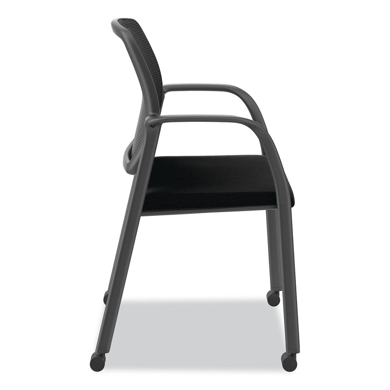 HON Nucleus Series Recharge Fabric/Mesh Guest Chair, Black (HONNR6FMC10P71)