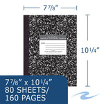 Roaring Spring Paper Products Signature Composition Notebooks, 7.88" x 10.25", 80 Sheets, Black, 24/Case (77479CS)