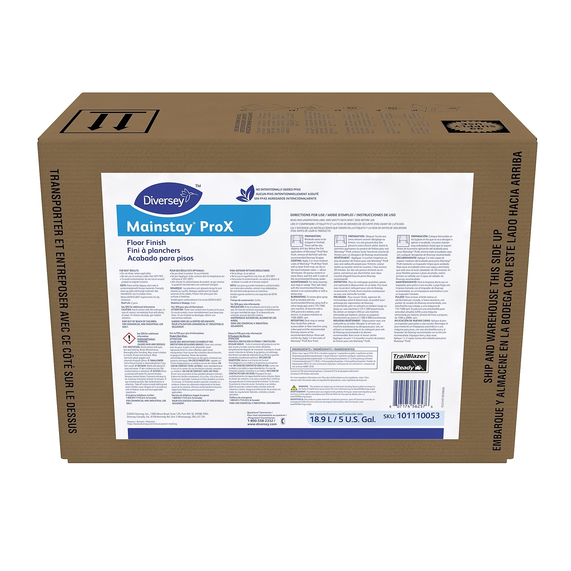 Mainstay ProX Floor Finish, Ammonia Scent, 640 Oz. (5104917)