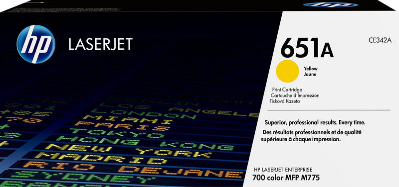 HP 651A Yellow Standard Yield Toner Cartridge, Prints Up to 16,000 Pages (ce342a)