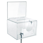 Azar Displays XL Suggestion Box with Pocket (206325-CLR)