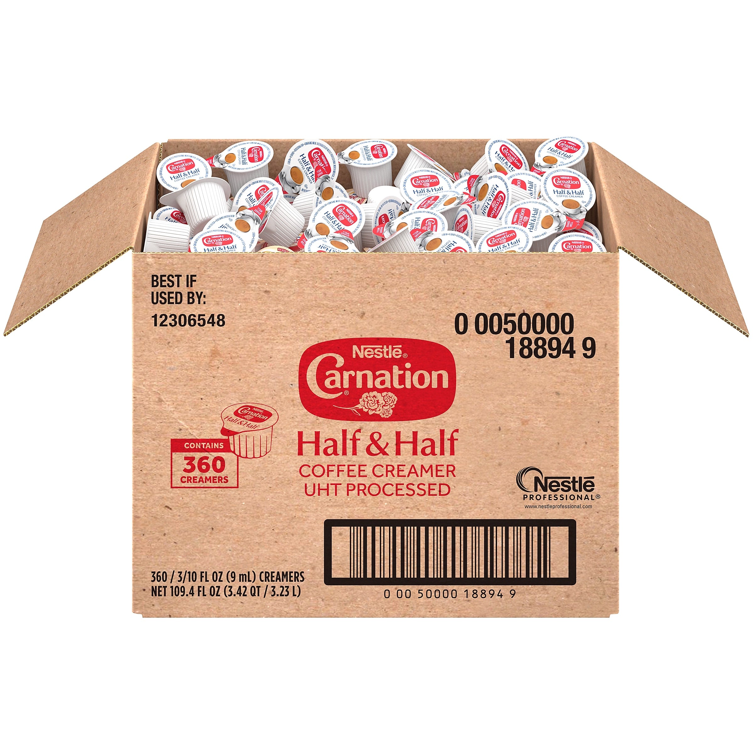 Carnation Half and Half Liquid Creamer, 0.3 oz., 360/Carton (NES18894)