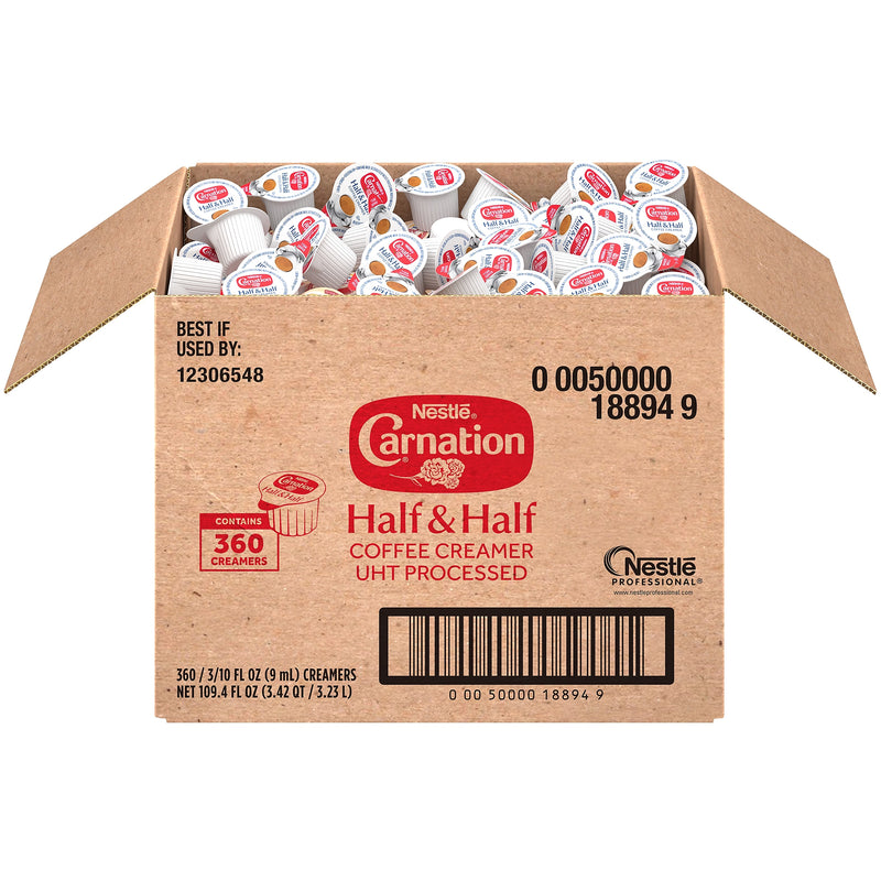 Carnation Half and Half Liquid Creamer, 0.3 oz., 360/Carton (NES18894)