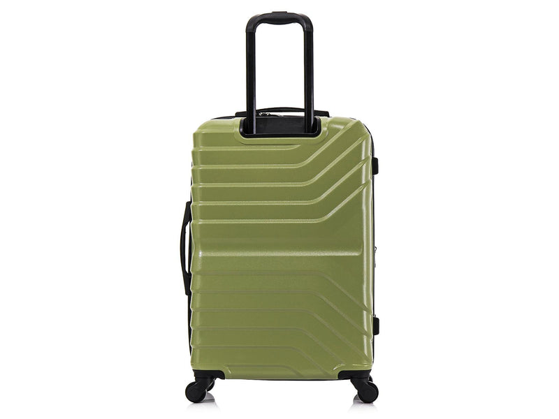 InUSA Aurum 27.98" Hardside Suitcase, 4-Wheeled Spinner, Green (IUAUR00M-GRN)