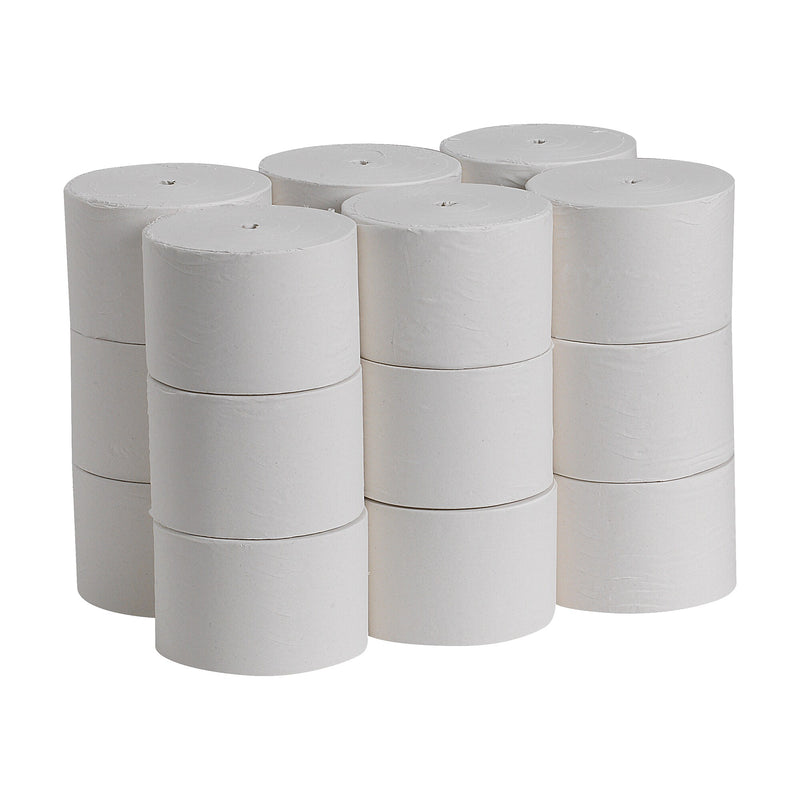 Compact Recycled 1-Ply Coreless Toilet Paper, White, 3000 Sheets/Roll, 18 Rolls/Carton (19374)