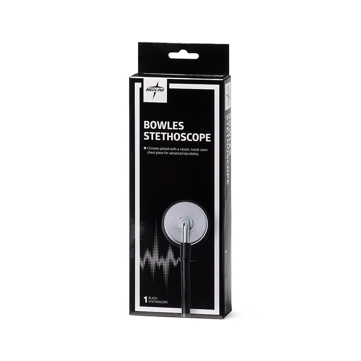 Medline Bowles Stethoscope, Black (MDS915)