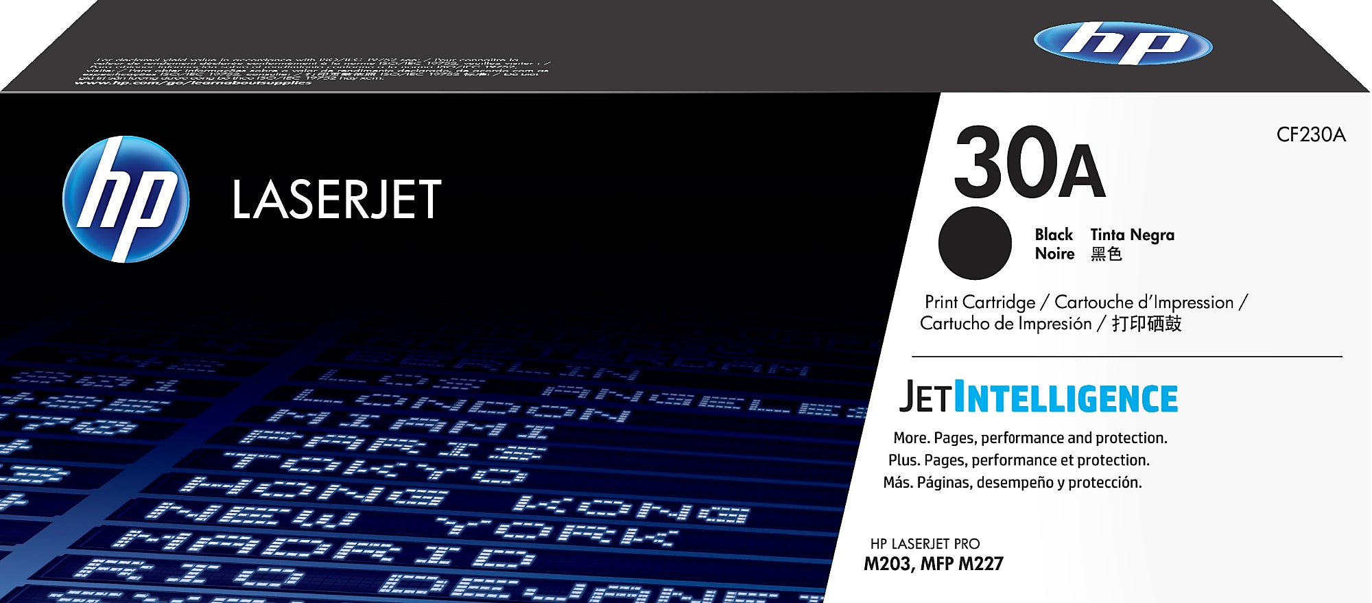 HP 30A Black Standard Yield Toner Cartridge, Prints Up to 1,600 Pages (CF230A)