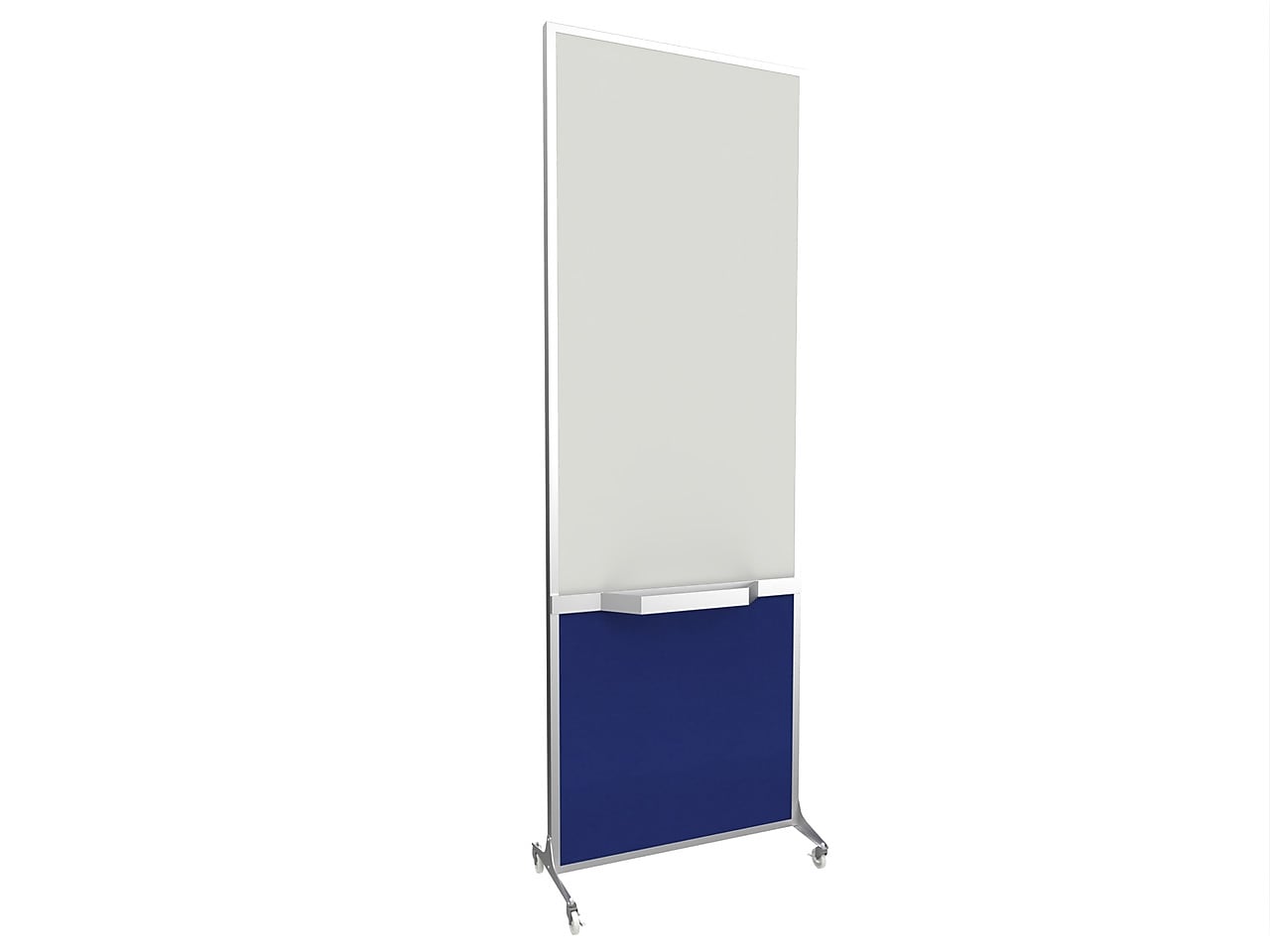 Versare ShieldWrite Level 3 Double Sided Magnetic Painted Steel Mobile Whiteboard, 2' x 6', Royal Blue (1100004)
