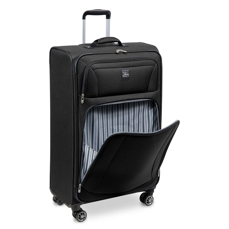 Skyway Luggage Epic 28" Suitcase, 8-Wheeled Spinner, Black (450-28"001-4VP)