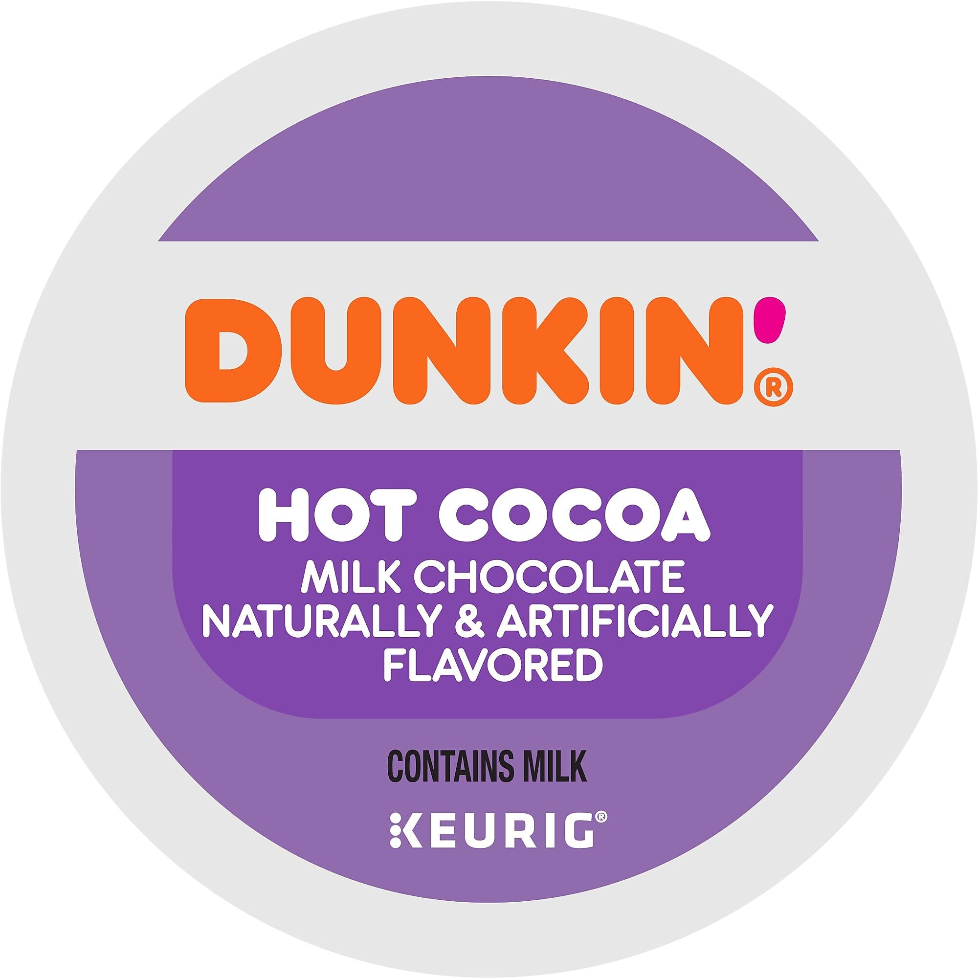 Dunkin' Milk Chocolate Hot Cocoa, Keurig® K-Cup® Pods, 22/Box (611247377215)