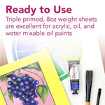 Strathmore 300 Series 12" x 16" Tape Bound Canvas Pad, 10 Sheets/Pad, 2 Pads/Bundle (STTP31512-2)